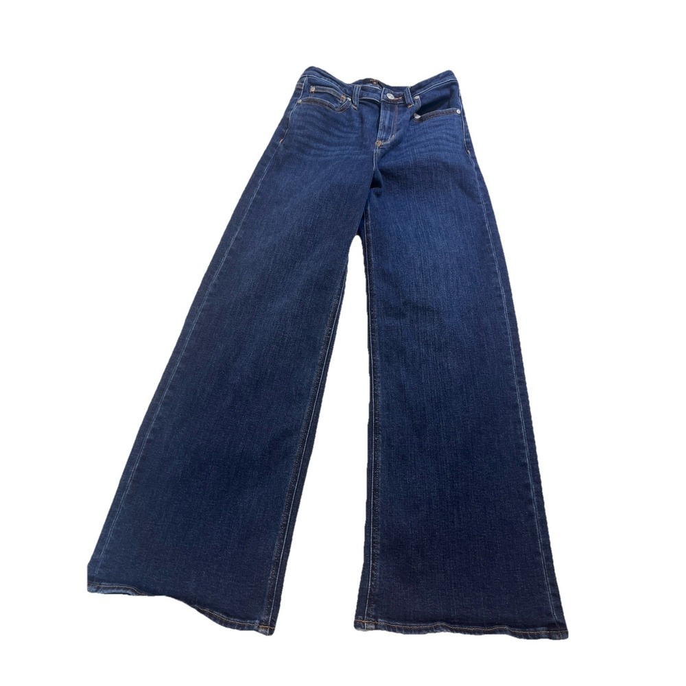 QUINCE Bella Stretch Wide Leg Jean Midnight Blue Women's Size 28 Inseam 30 - Picture 3 of 9